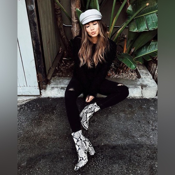 Snakeskin ALDO Aurelia Booties Size 9 - Picture 3 of 5